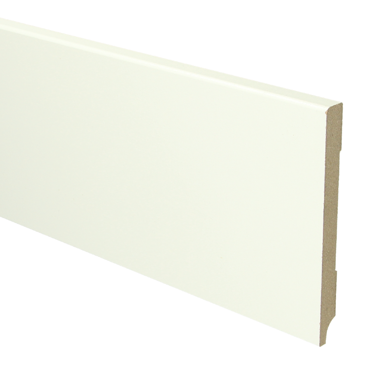 MDF Moderne plint 120x15 wit voorgelakt RAL 9010